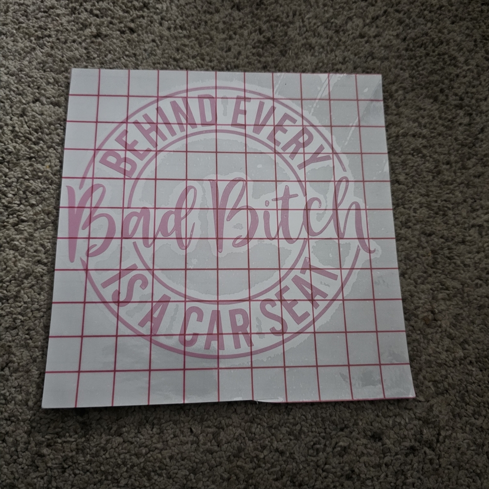 Pink and White Vinyl Decal